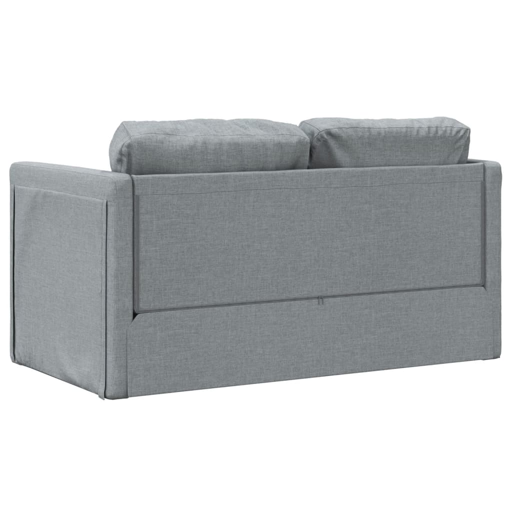 Floor Sofa Bed 2 in 1 Light Gray 112x174x55cm Fabric