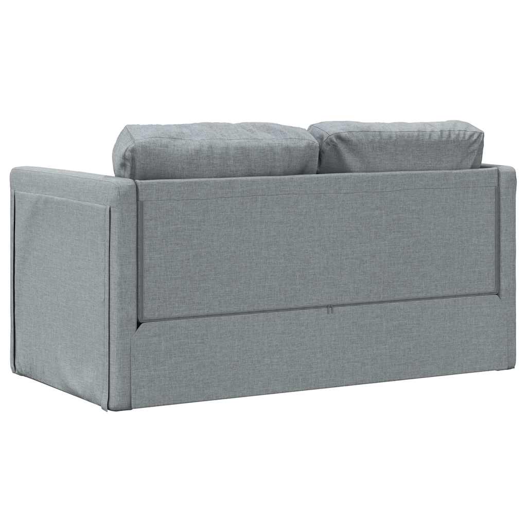 Divano Letto da Terra 2 in 1 Grigio Chiaro 112x174x55cm Tessuto - homemem39