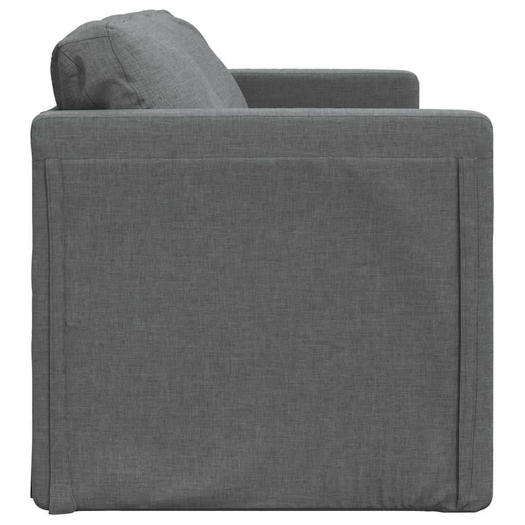 Divano Letto da Terra 2 in 1 Grigio Scuro 112x174x55 cm Tessuto - homemem39