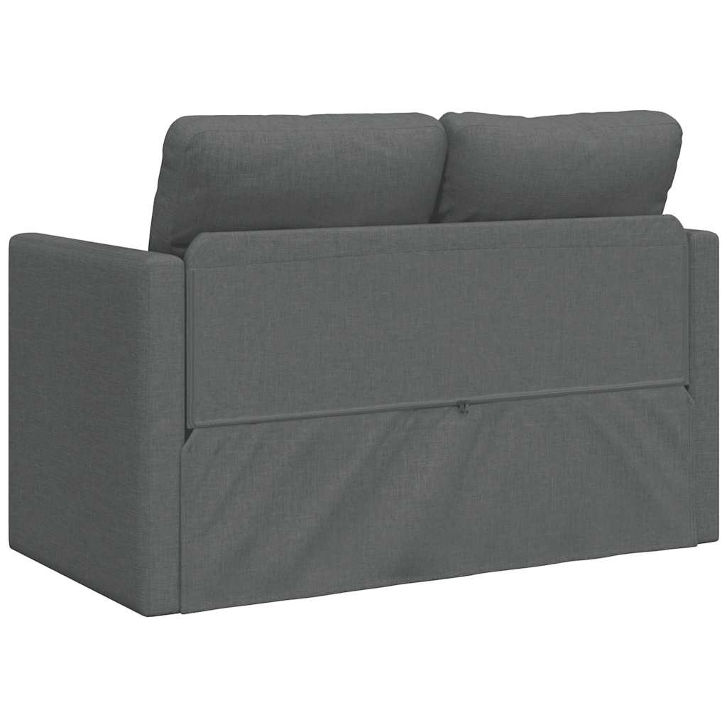 Divano Letto da Terra 2 in 1 Grigio Scuro 112x174x55 cm Tessuto | homemem39