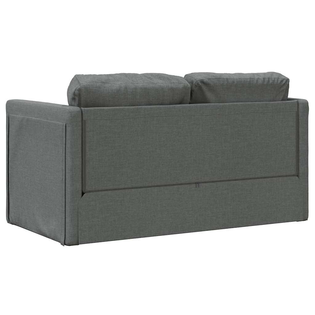 Divano Letto da Terra 2 in 1 Grigio Scuro 112x174x55 cm Tessuto - homemem39