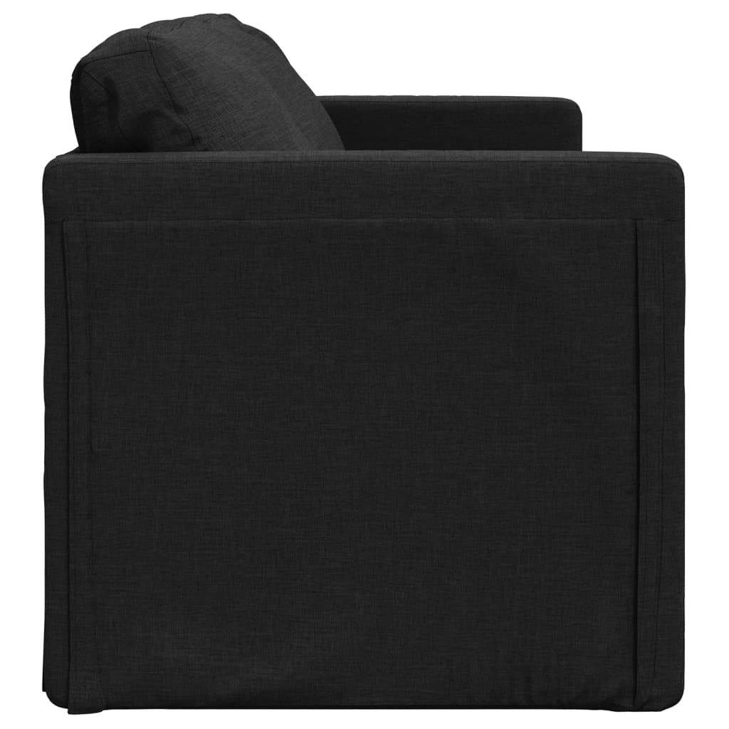 Divano Letto da Terra 2 in 1 Nero 112x174x55 cm Tessuto