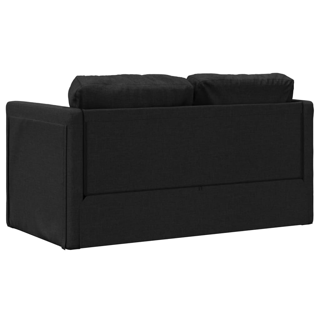 Divano Letto da Terra 2 in 1 Nero 112x174x55 cm Tessuto