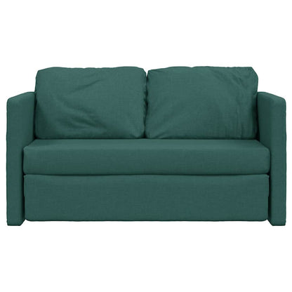 Divano Letto da Terra 2 in 1 Verde Scuro 112x174x55 cm Tessuto - homemem39