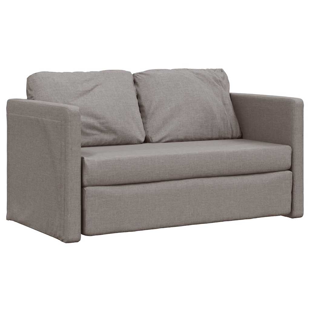 Divano Letto da Terra 2 in 1 Tortora 112x174x55 cm Tessuto | homemem39