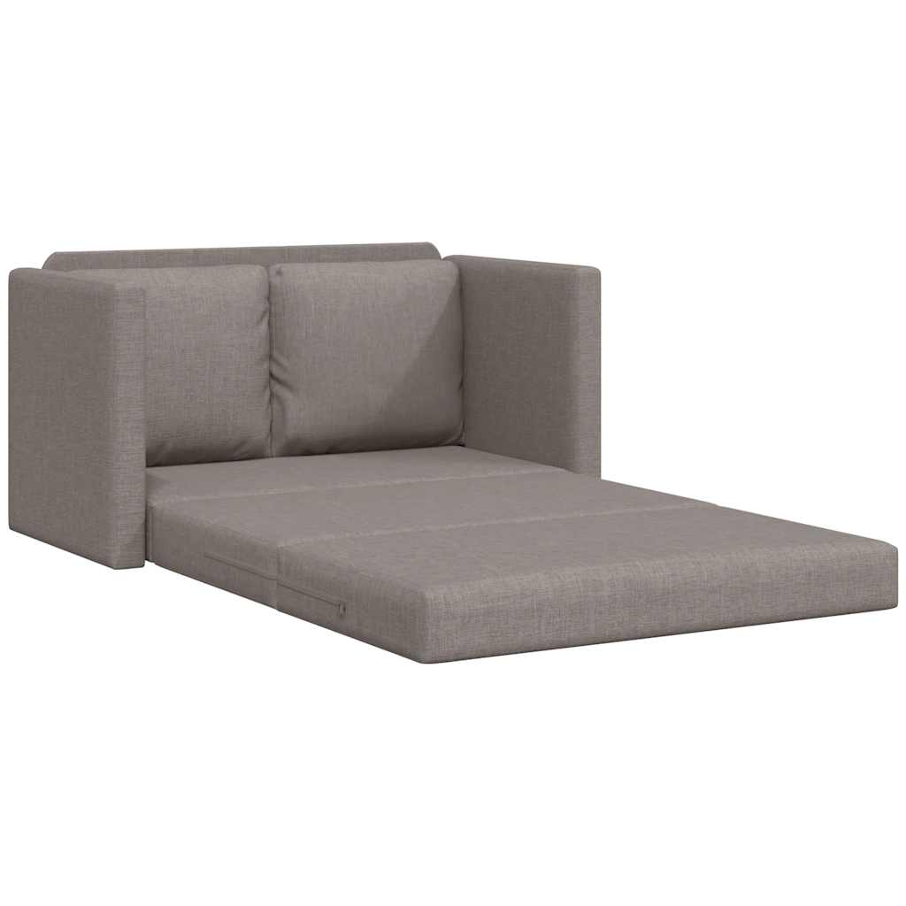 Divano Letto da Terra 2 in 1 Tortora 112x174x55 cm Tessuto | homemem39