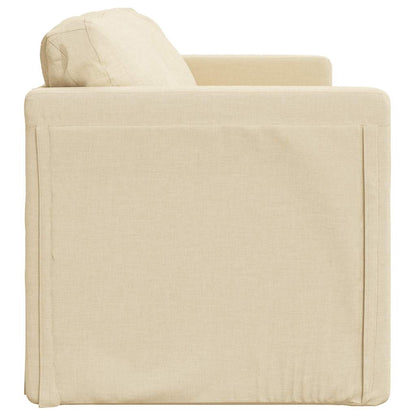 Divano Letto da Terra 2 in 1 Crema 112x174x55 cm Tessuto - homemem39