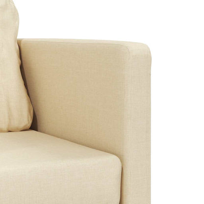 Divano Letto da Terra 2 in 1 Crema 112x174x55 cm Tessuto | homemem39