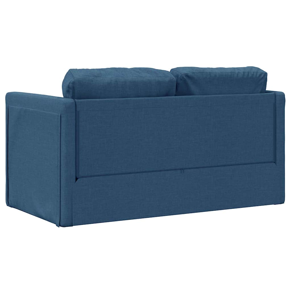 Divano Letto da Terra 2 in 1 Blu 112x174x55 cm Tessuto - homemem39