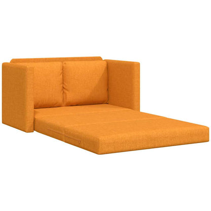Divano Letto da Terra 2 in 1 Giallo Scuro 112x174x55 cm Tessuto | homemem39