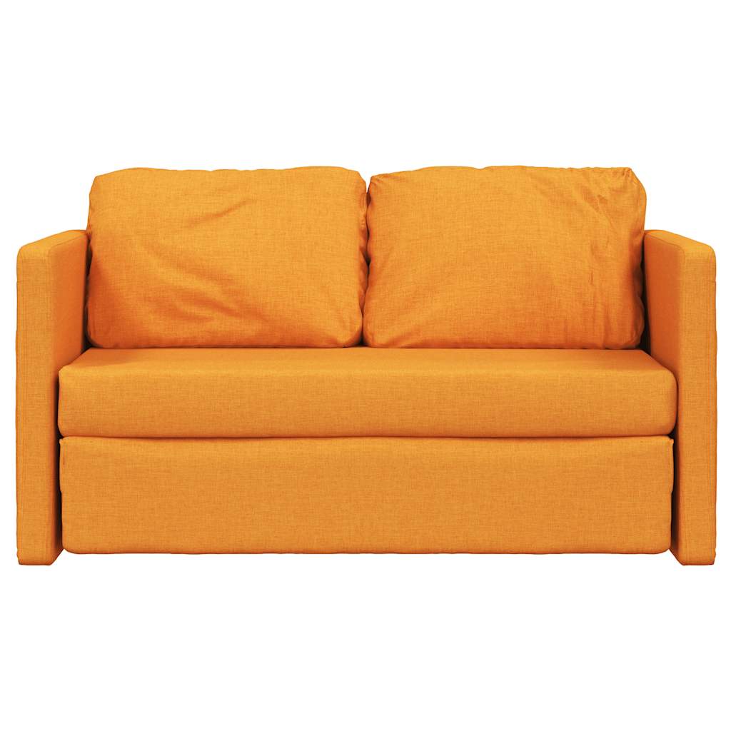 Divano Letto da Terra 2 in 1 Giallo Scuro 112x174x55 cm Tessuto | homemem39