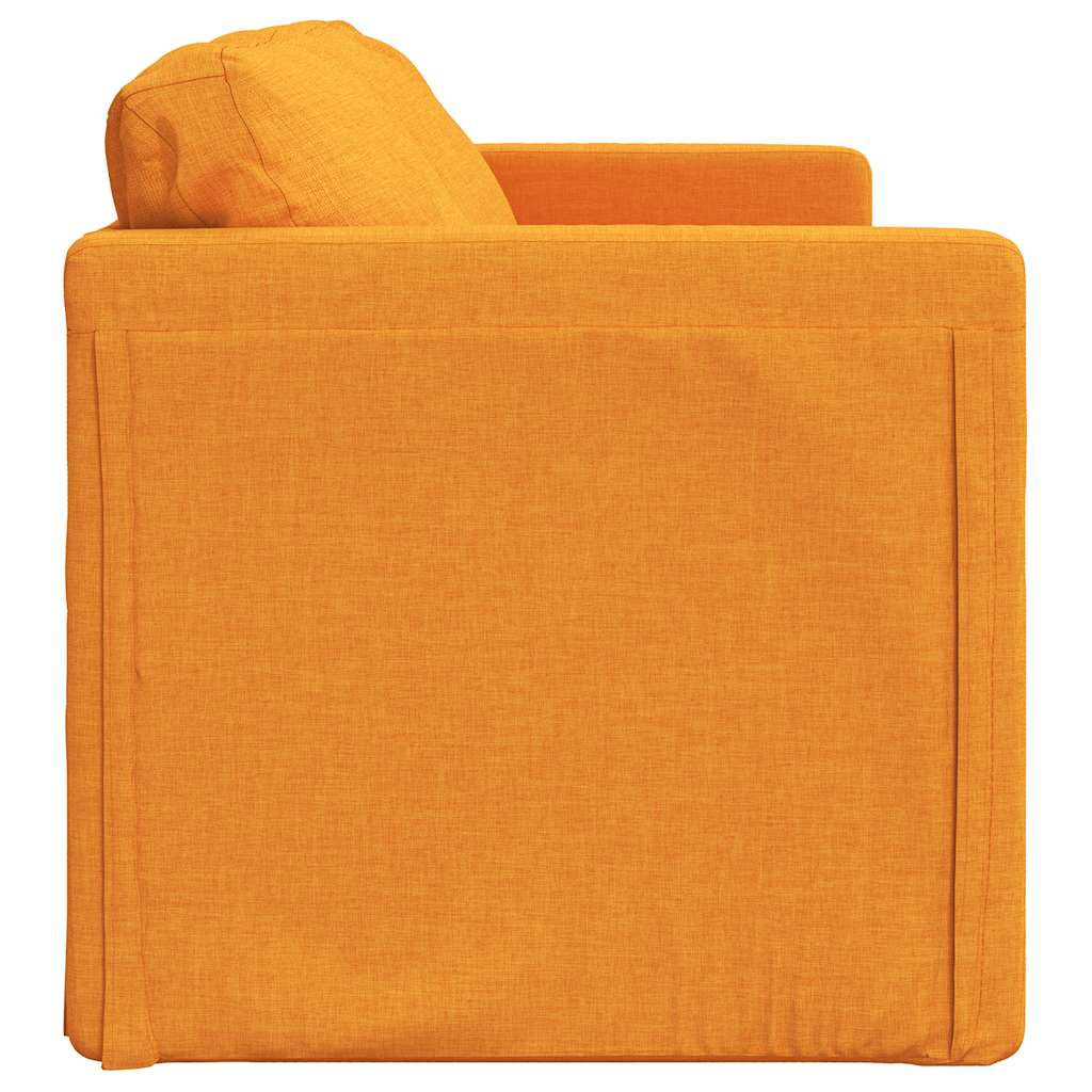 Divano Letto da Terra 2 in 1 Giallo Scuro 112x174x55 cm Tessuto | homemem39