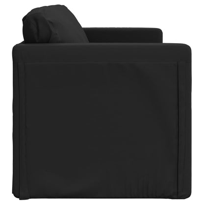 Divano Letto da Terra 2 in 1 Nero 112x174x55 cm Similpelle