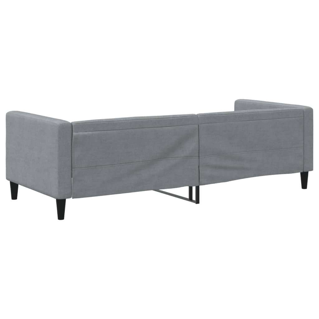 Letto da Giorno Grigio Chiaro 80x200 cm in Tessuto - homemem39