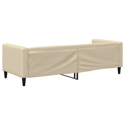 Letto da Giorno Crema 80x200 cm in Tessuto - homemem39