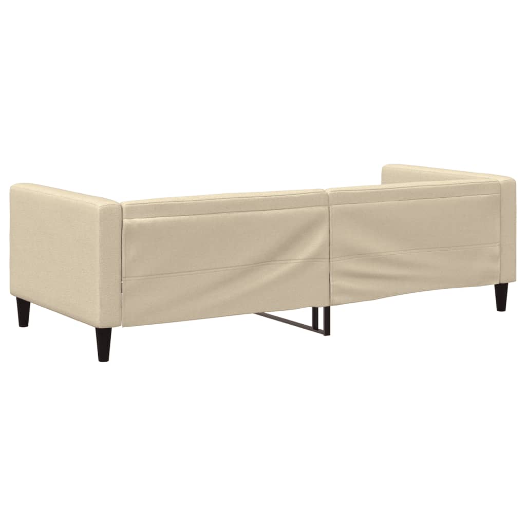 Letto da Giorno Crema 90x200 cm in Tessuto - homemem39