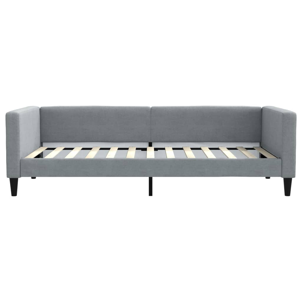 Letto da Giorno Grigio Chiaro 100x200 cm in Tessuto - homemem39