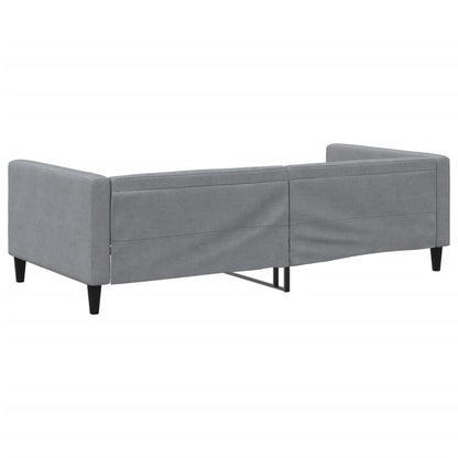 Letto da Giorno Grigio Chiaro 100x200 cm in Tessuto - homemem39