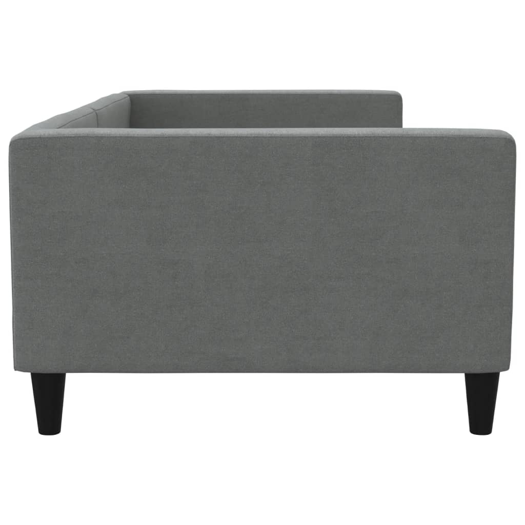 Letto da Giorno Grigio Scuro 100x200 cm in Tessuto
