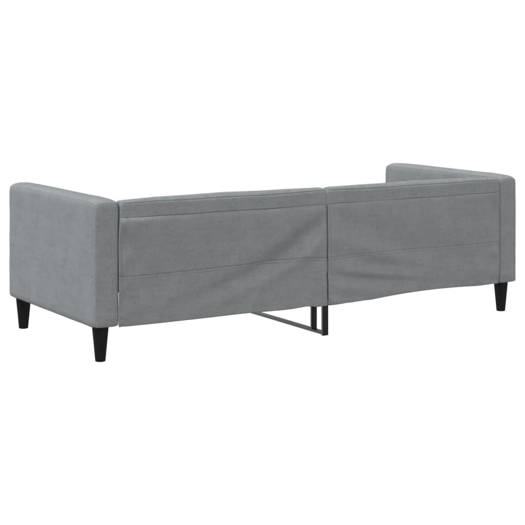 Letto da Giorno Grigio Chiaro 90x190 cm in Tessuto - homemem39