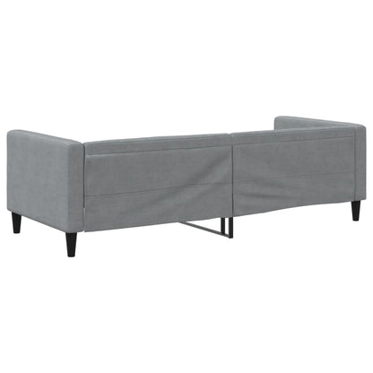 Letto da Giorno Grigio Chiaro 90x190 cm in Tessuto - homemem39