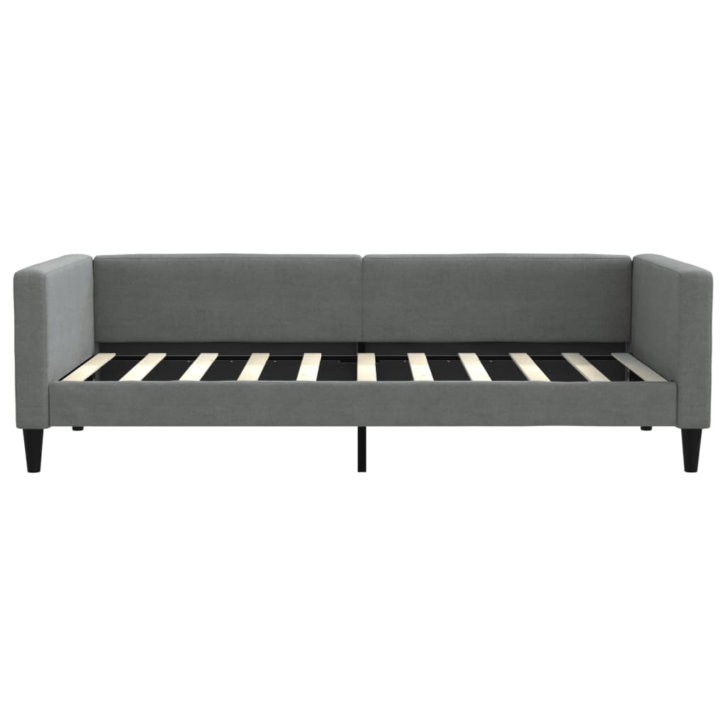 Letto da Giorno Grigio Scuro 90x190 cm in Tessuto