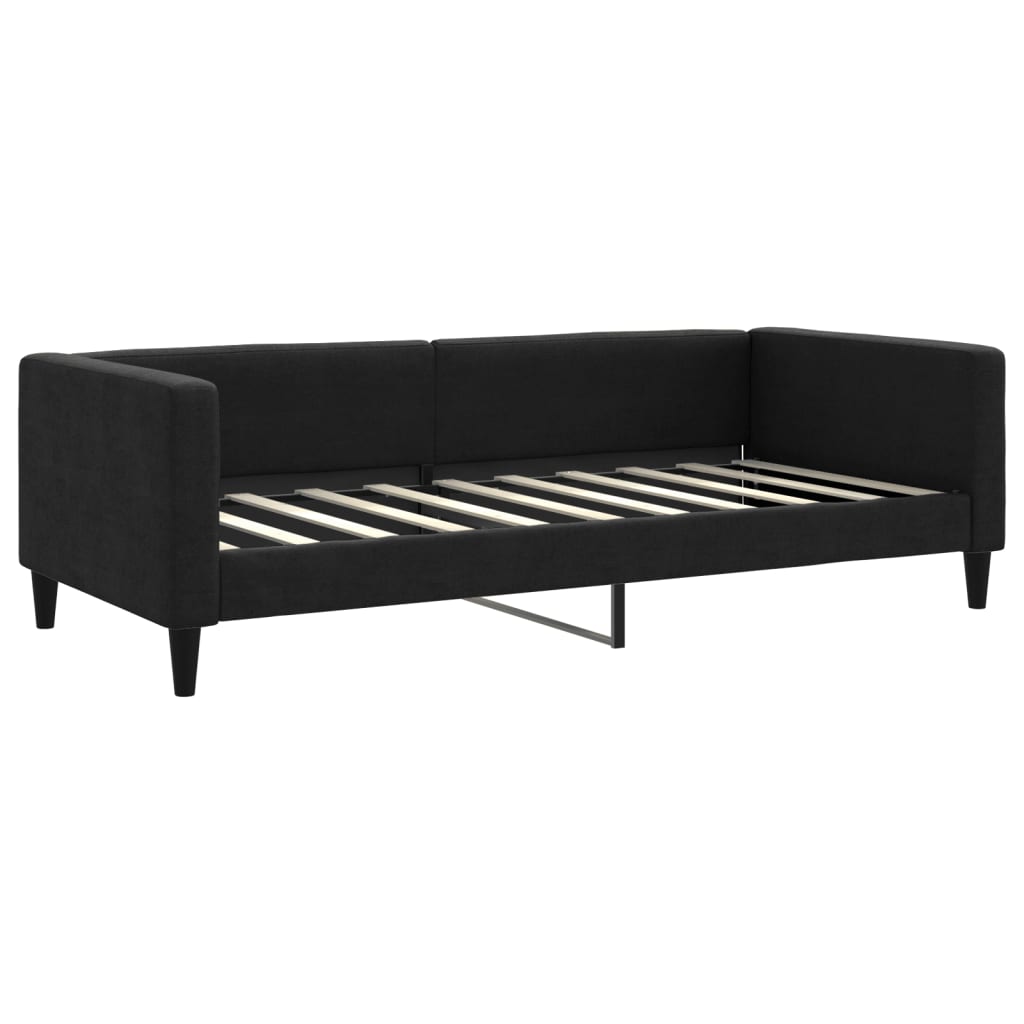 Letto da Giorno Nero 90x190 cm in Tessuto | homemem39