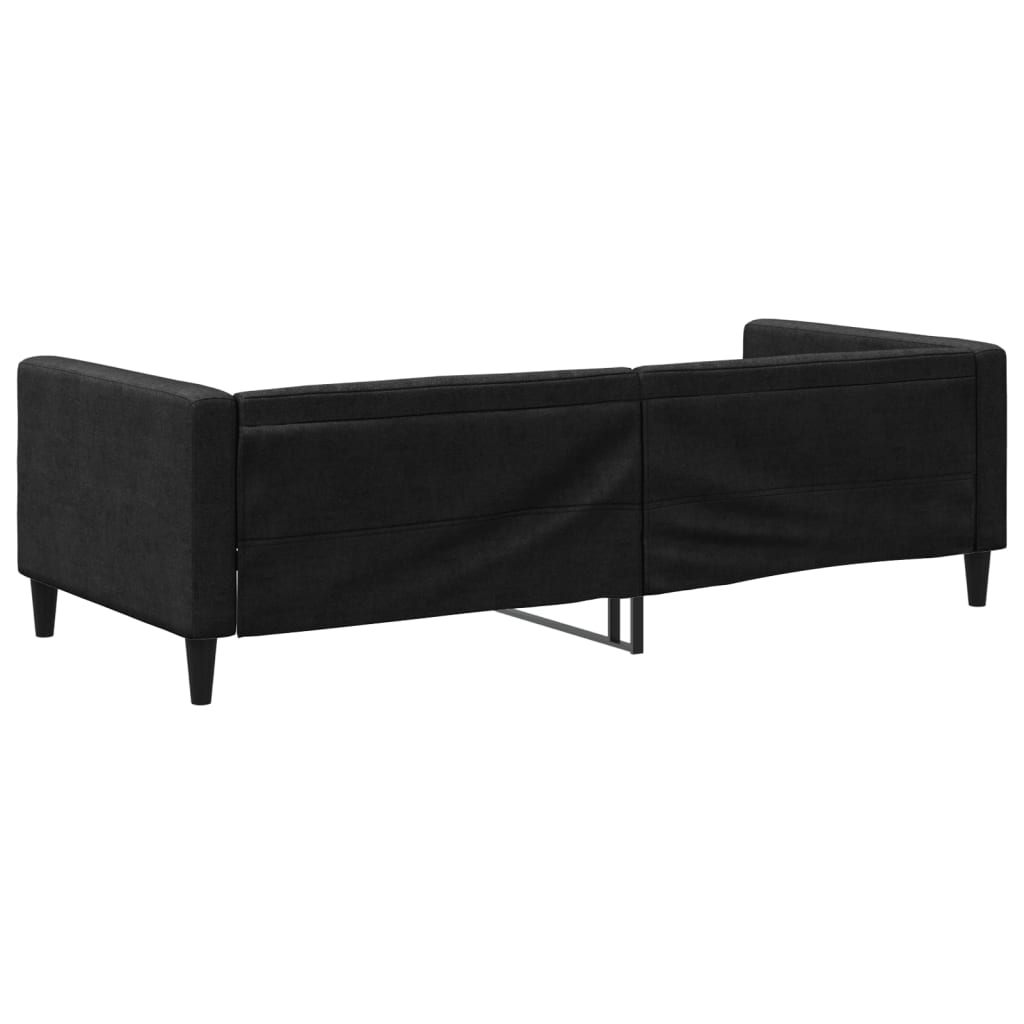 Letto da Giorno Nero 90x190 cm in Tessuto | homemem39