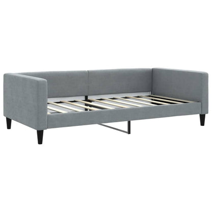 Letto da Giorno Grigio Chiaro 100x190 cm in Tessuto | homemem39