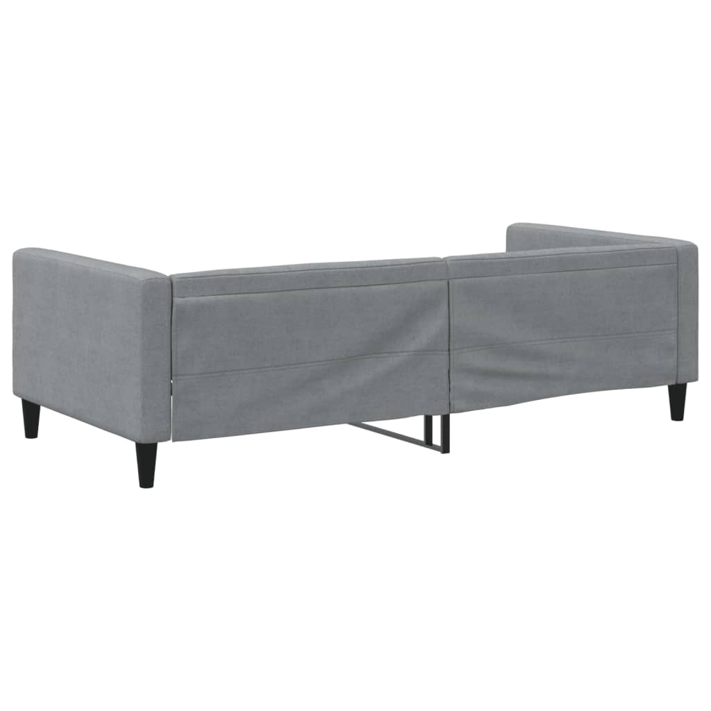 Letto da Giorno Grigio Chiaro 100x190 cm in Tessuto | homemem39
