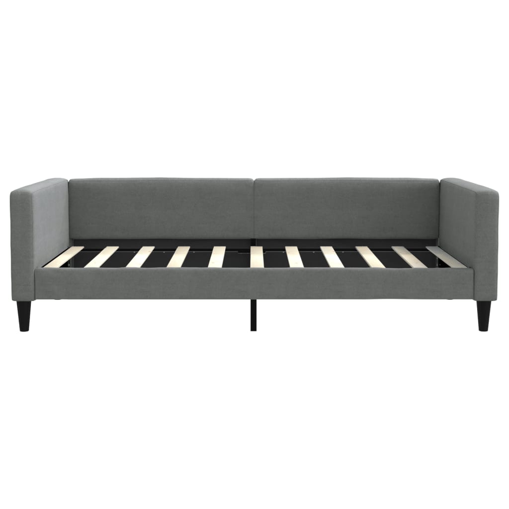 Letto da Giorno Grigio Scuro 100x190 cm in Tessuto