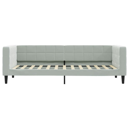 Letto da Giorno Grigio Chiaro 80x200 cm in Velluto | homemem39