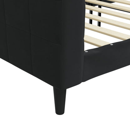 Letto da Giorno Nero 80x200 cm in Velluto | homemem39