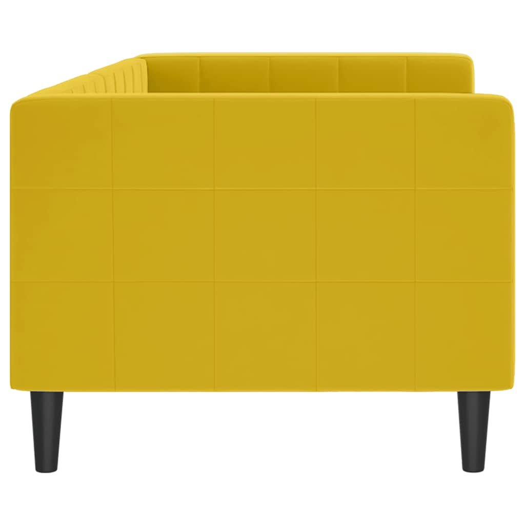 Letto da Giorno Giallo 80x200 cm in Velluto