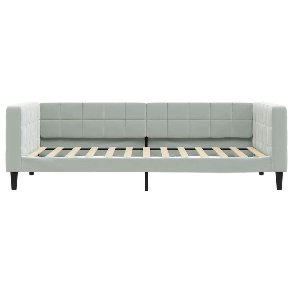 Letto da Giorno Grigio Chiaro 90x200 cm in Velluto - homemem39