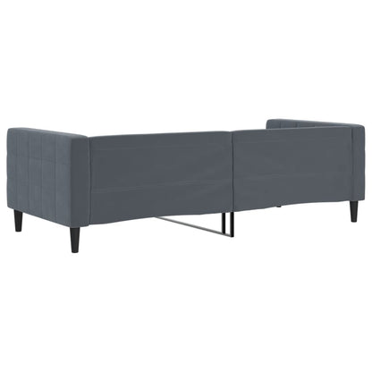 Letto da Giorno Grigio Scuro 90x200 cm in Velluto