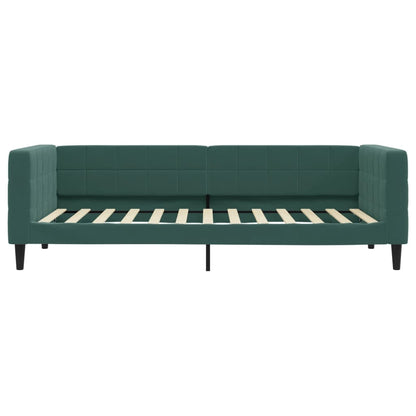 Letto da Giorno Verde Scuro 90x200 cm in Velluto - homemem39