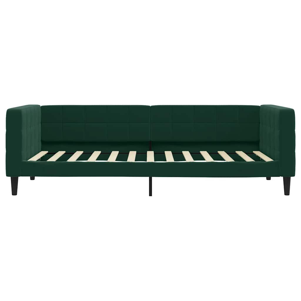 Letto da Giorno Verde Scuro 90x200 cm in Velluto