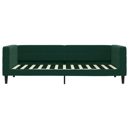 Letto da Giorno Verde Scuro 90x200 cm in Velluto