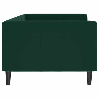 Letto da Giorno Verde Scuro 90x200 cm in Velluto