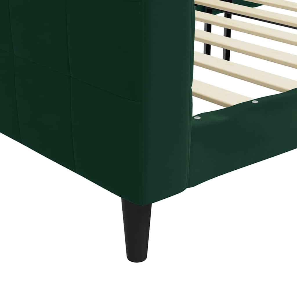 Letto da Giorno Verde Scuro 90x200 cm in Velluto