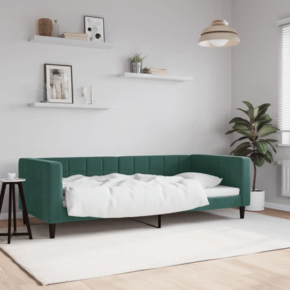 Letto da Giorno Verde Scuro 90x200 cm in Velluto - homemem39