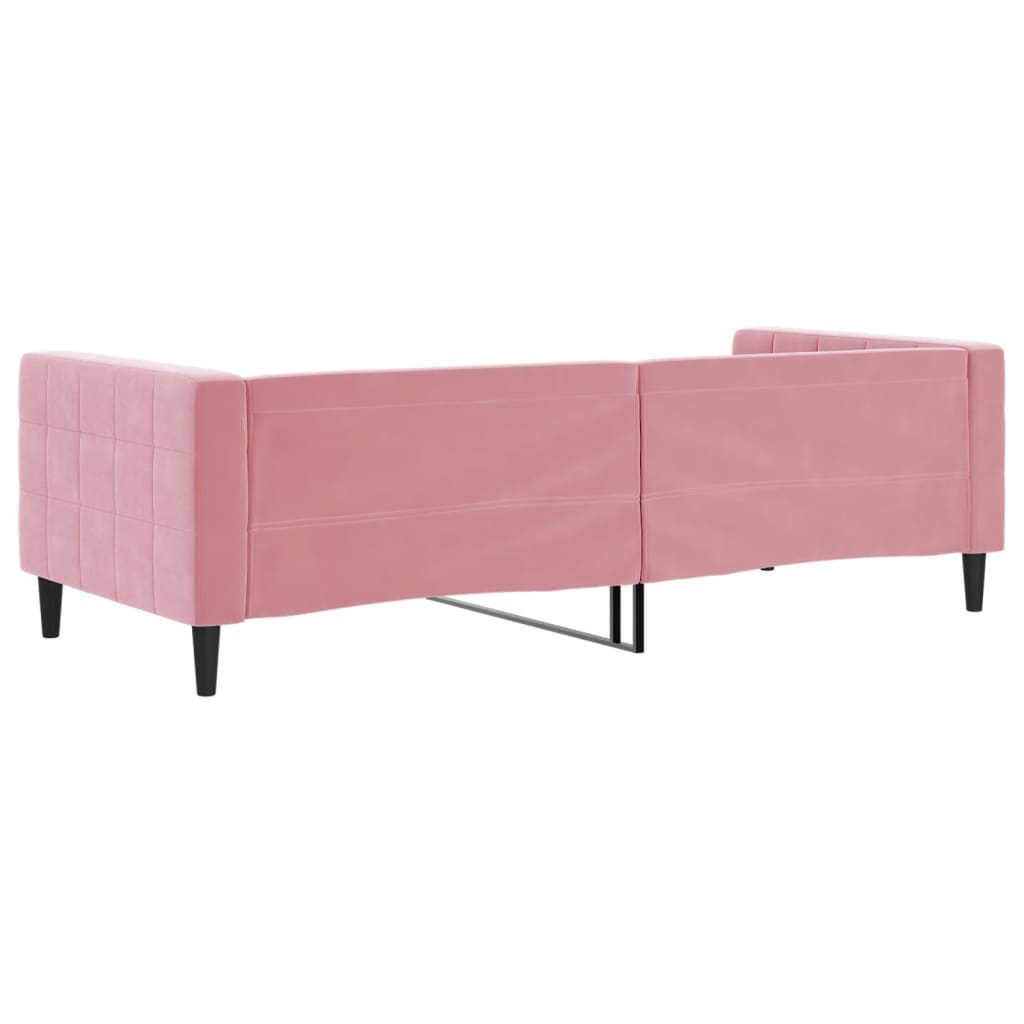 Letto da Giorno Rosa 90x200 cm in Velluto