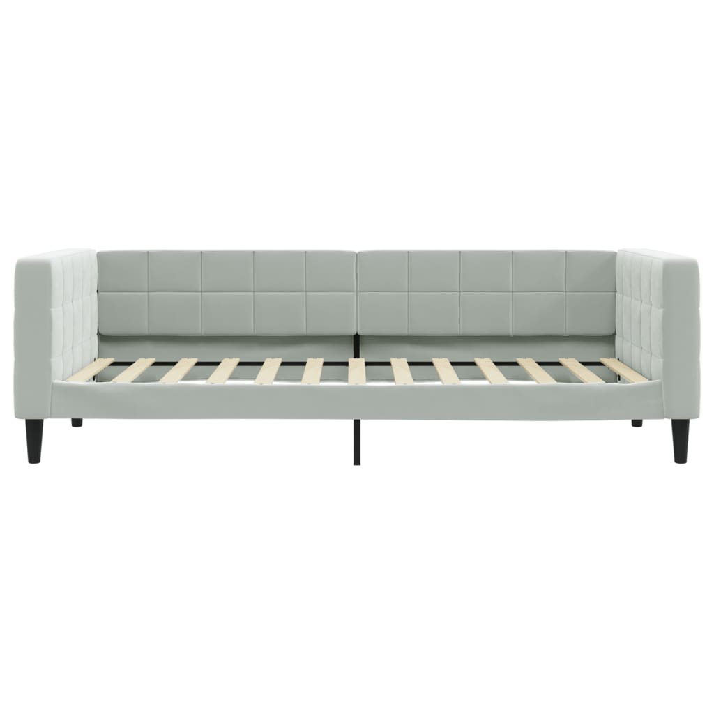 Letto da Giorno Grigio Chiaro 100x200 cm in Velluto - homemem39