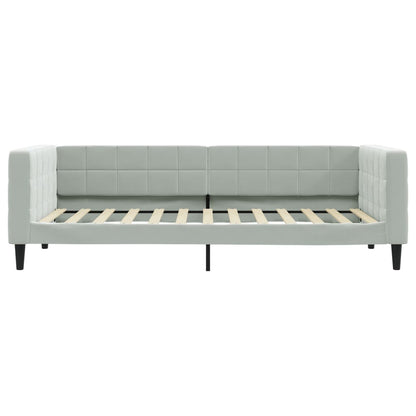 Letto da Giorno Grigio Chiaro 100x200 cm in Velluto - homemem39
