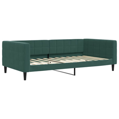Letto da Giorno Verde Scuro 100x200 cm in Velluto - homemem39