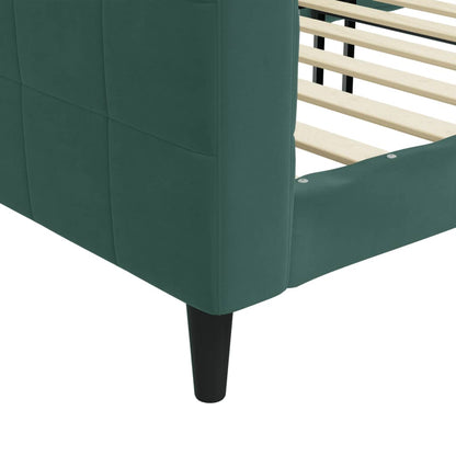 Letto da Giorno Verde Scuro 100x200 cm in Velluto - homemem39