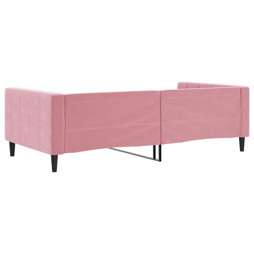 Letto da Giorno Rosa 100x200 cm in Velluto