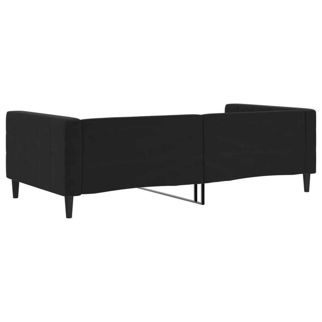 Letto da Giorno Nero 100x200 cm in Velluto - homemem39