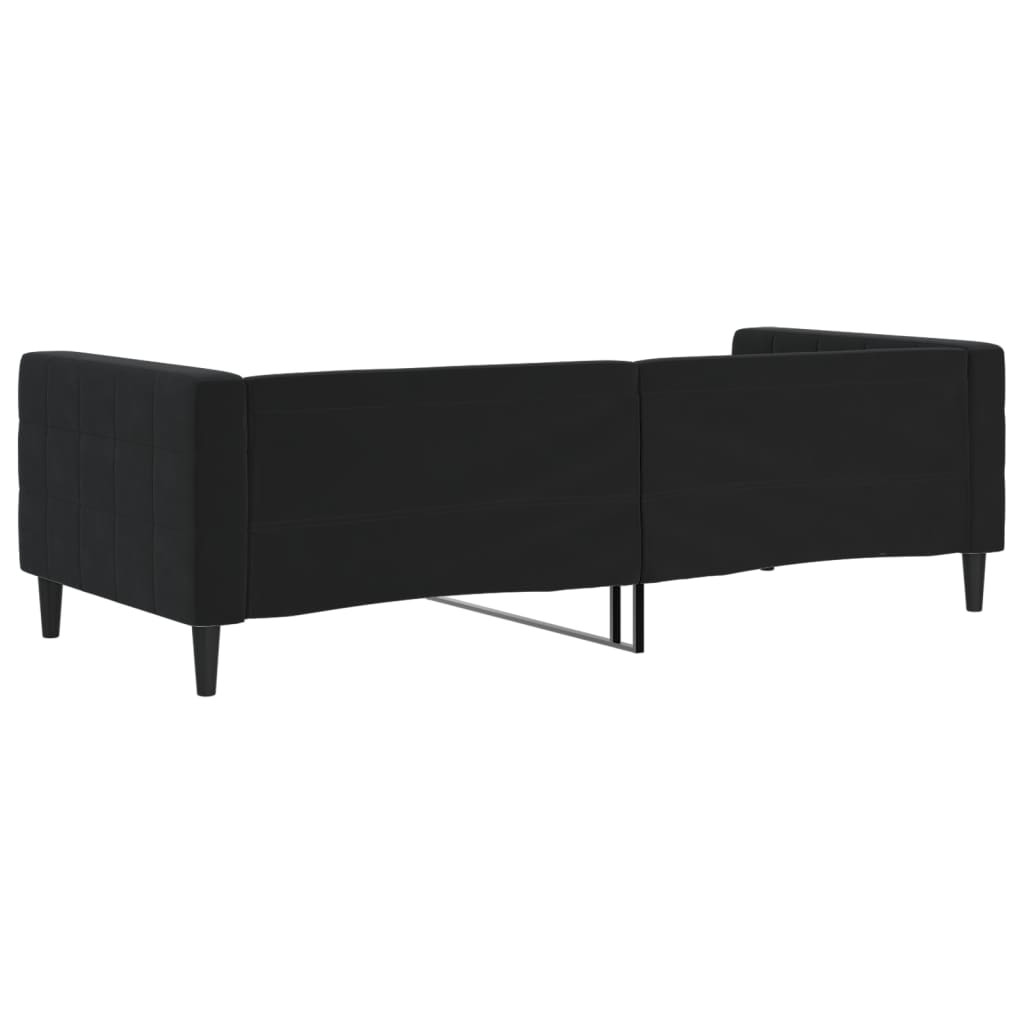 Letto da Giorno Nero 90x190 cm in Velluto - homemem39